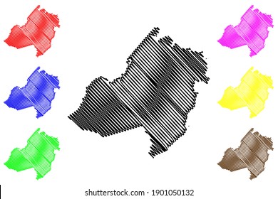 Morris County, New Jersey (U.S. county, United States of America, USA, U.S., US) map vector illustration, scribble sketch Morris map