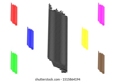 Morris County, Texas (Counties in Texas, United States of America,USA, U.S., US) map vector illustration, scribble sketch Morris map