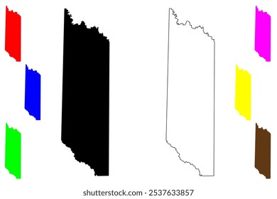 Morris County, Texas (Counties in Texas, United States of America,USA, U.S., US) map vector illustration, scribble sketch Morris map