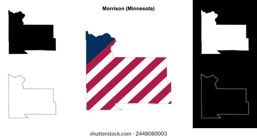 Morrison County (Minnesota) outline map set