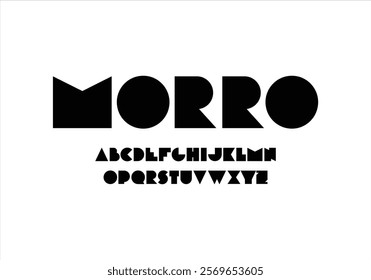 Morro font for logo and headline. Isolated vector typeset