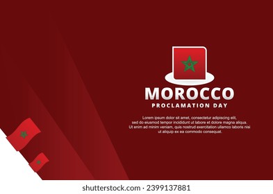 Morroco Proclamation Day Background Design