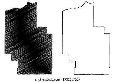 Morrow County, Oregon State (U.S. county, United States of America) map vector illustration, scribble sketch Morrow map