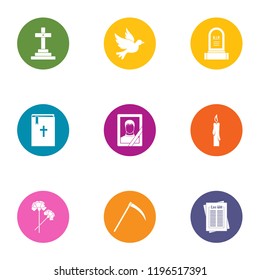 Mors icons set. Flat set of 9 mors vector icons for web isolated on white background