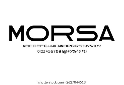 Morsa font typeset — perfect for logos, headlines, and a wide range of creative projects, delivered as a clean vector illustration