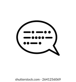 Morse code icon outline set sign