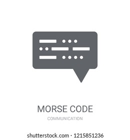 Morse code icon. Trendy Morse code logo concept on white background from Communication collection. Suitable for use on web apps, mobile apps and print media.