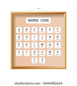 Código Morse Código Morse Internacional sobre fundo branco. Estilo plano de sinal de Código Morse. Vetor