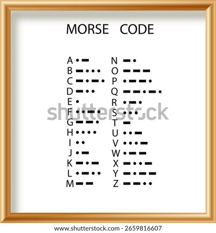 Morse Code International Morse Code on white background. Morse Code sign flat style. Vector