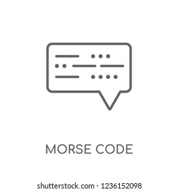 Morse code linear icon. Modern outline Morse code logo concept on white background from Communication collection. Suitable for use on web apps, mobile apps and print media.