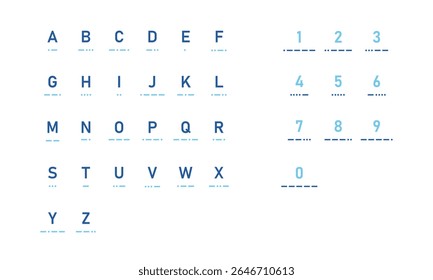 Sinais de código Morse. Adequado para materiais educacionais, infográficos e visuais com temas técnicos. Vetor