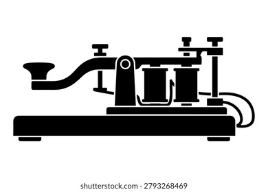Morse code telegraph machine, communication, technology, history, dots, dashes.