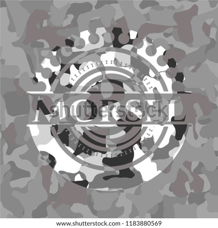 Morsel grey camouflaged emblem