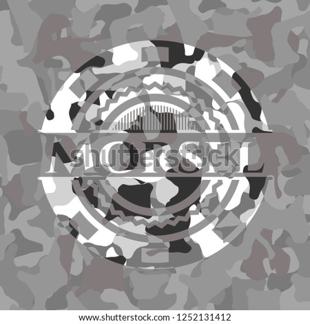 Morsel grey camouflaged emblem