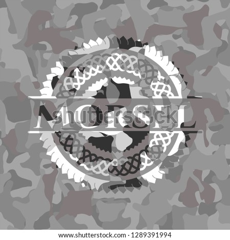Morsel on grey camouflage pattern