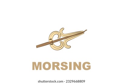 morsing musical instrument colour illustration with background