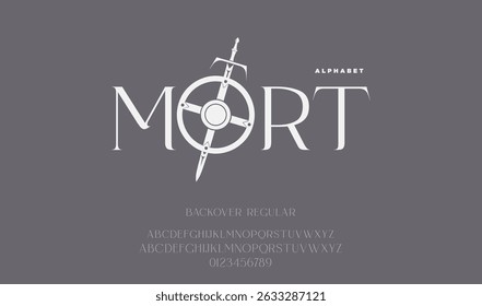 Logotipo Mort. Tipografia, alfabeto. Lettering. Imagem da marca