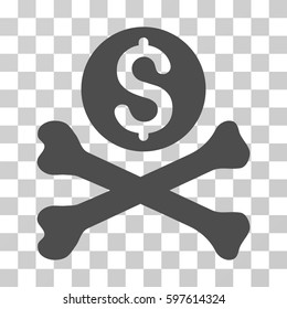 Mortal Debt icon. Vector illustration style is flat iconic symbol, gray color, transparent background. Designed for web and software interfaces.