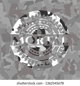 Mortal on grey camo pattern
