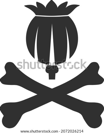 Mortal opium icon with flat style. Isolated vector mortal opium icon image on a white background.