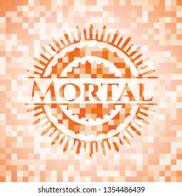 Mortal orange mosaic emblem