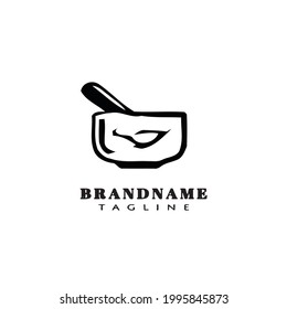 mortal pestle logo icon design template modern illustration