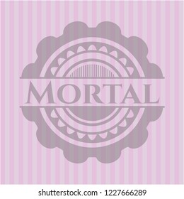 Mortal retro style pink emblem