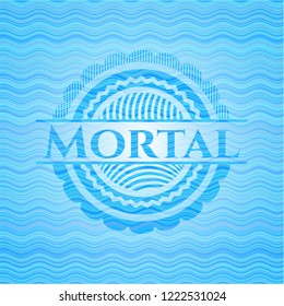 Mortal water representation emblem background.