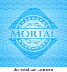 Mortal water representation emblem background.