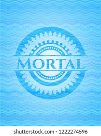 Mortal water representation style emblem.