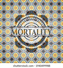 Mortality arabesque badge. arabic decoration. 