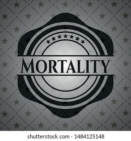 Mortality black badge. Vector Illustration. Detailed.