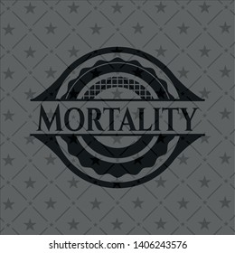 Mortality black emblem. Vintage. Vector Illustration. Detailed.