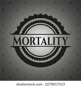 Mortality black emblem. Vintage. Vector Illustration. Detailed. 