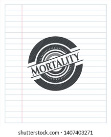 Mortality pencil draw. Vector Illustration. Detailed.