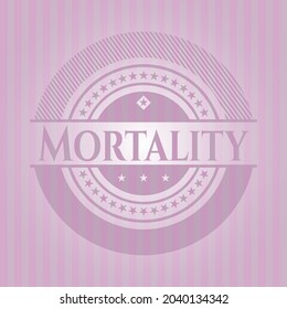 Mortality pink icon or emblem. Elegant design. 