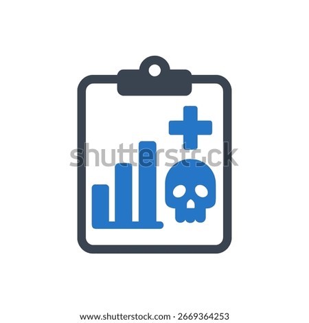 Mortality Rate Icon Isolated On White Background