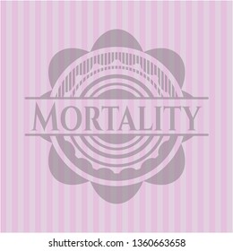 Mortality retro pink emblem