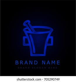Mortar blue chromium metallic logo