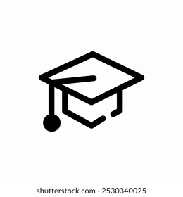 mortar board cap icon sign vector