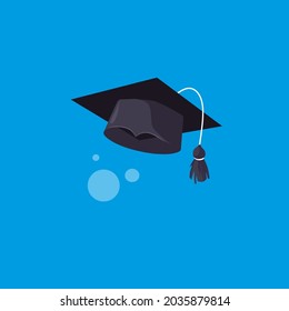 Mortar Board or Graduation Cap, Education symbol — Vector. Graduation Cap floating in air vector image 