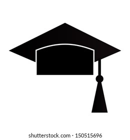 Mortar Board or Graduation Cap isolated on a white background