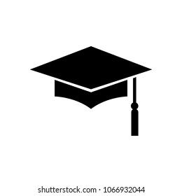 Mortar board or graduation cap vector