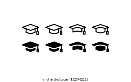 Mortar board Icon Design Vector Symbol Graduation Cap