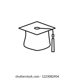 mortar board icon. Element of hat icon for mobile concept and web apps. Thin line mortar board icon can be used for web and mobile