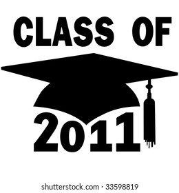 A mortar board and tassel Graduation Cap for a College or High School Class of 2011.