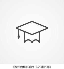 Mortar board vector icon sign symbol