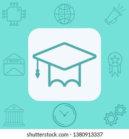 Mortar board vector icon sign symbol