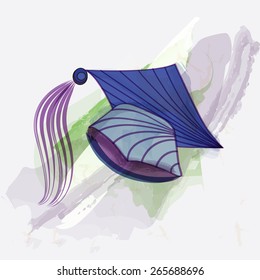Mortar board in water color painting style.