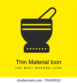 Mortar bright yellow material minimal icon or logo design